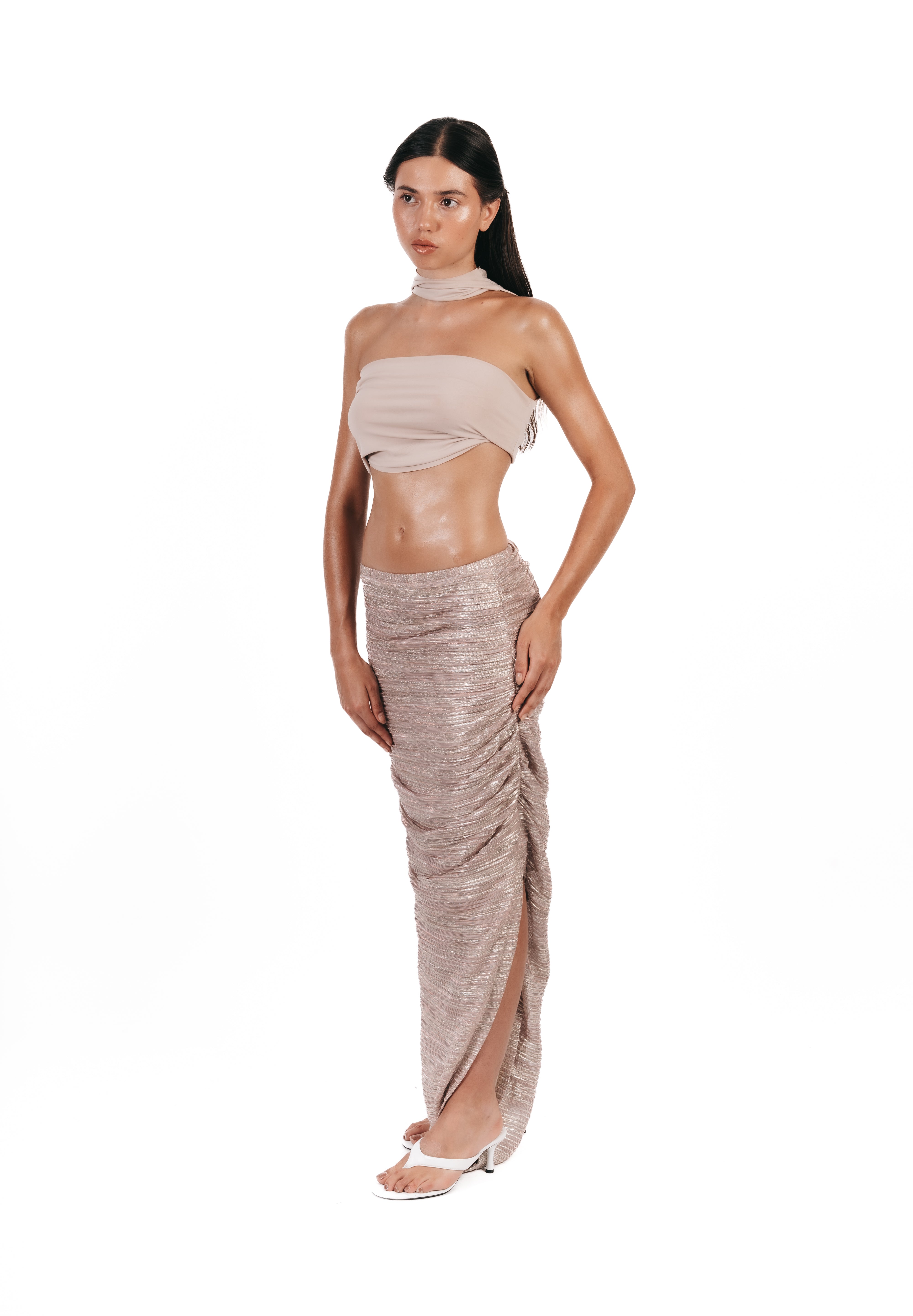 Jupe Sarouel Lurex plissé