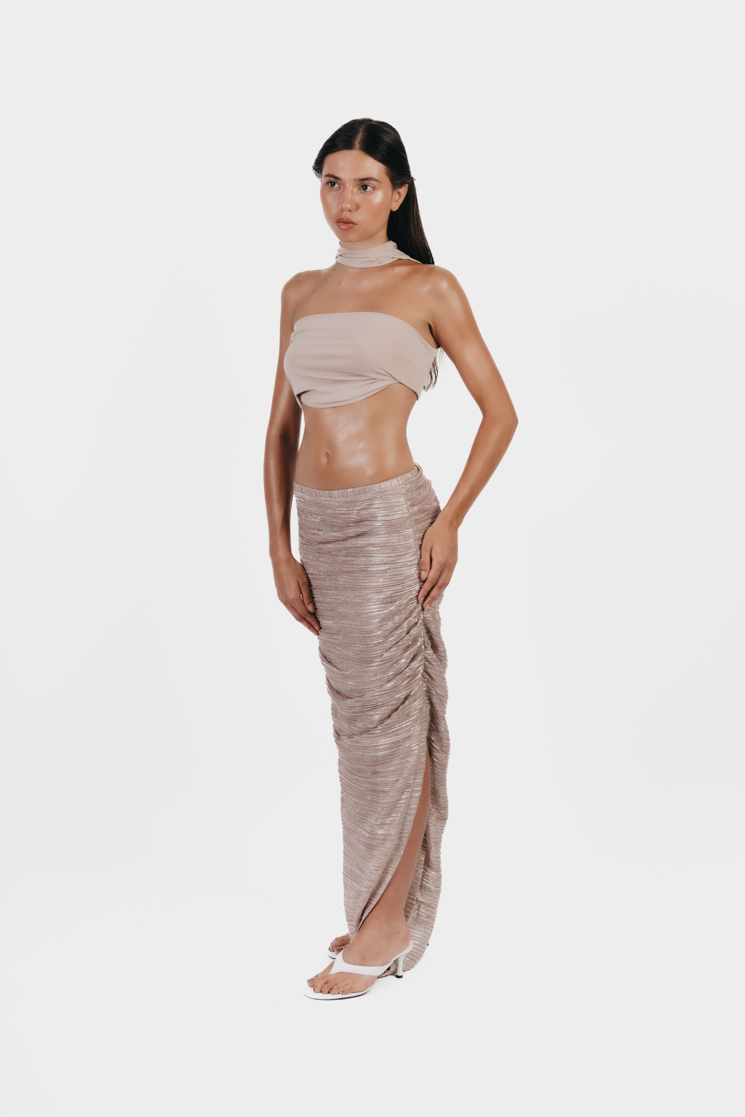 Jupe Sarouel Lurex plissé